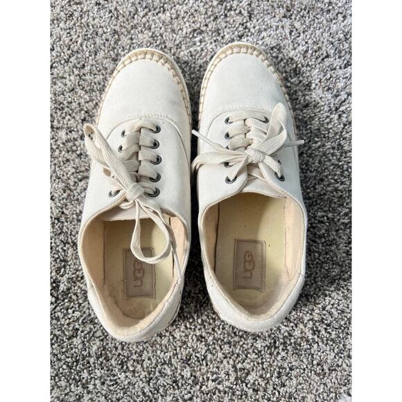 UGG Australia eyan 11 white wall canvas sneakers women's size 8.5 - Picture 4 of 7